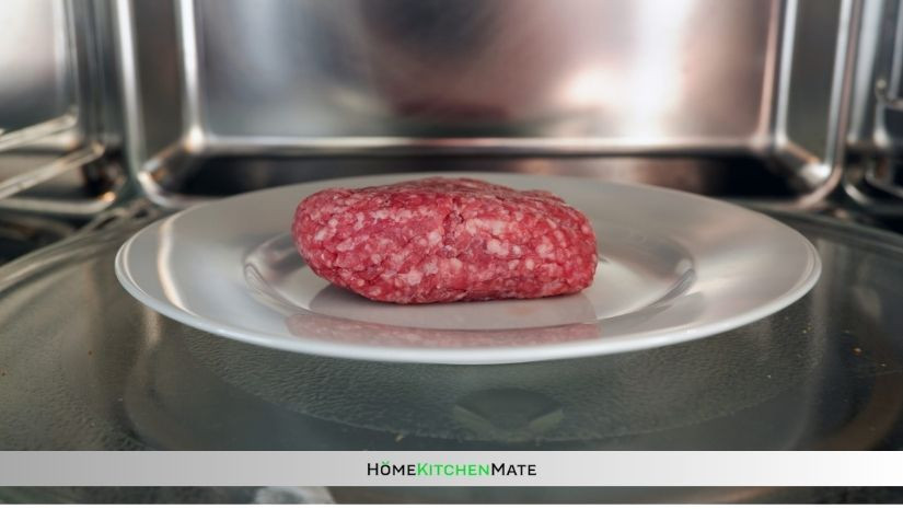 can you defrost ground beef in the microwave