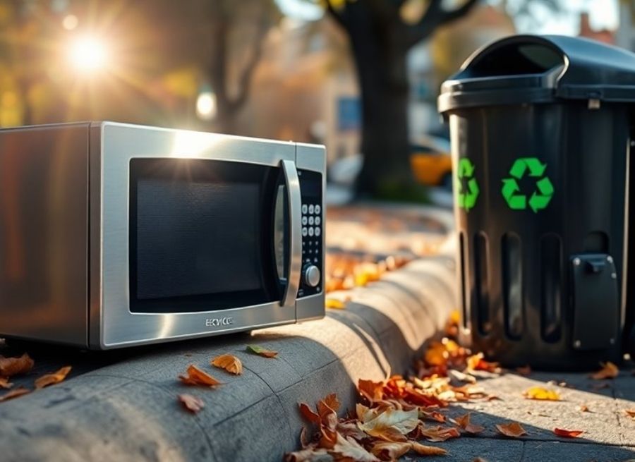 can you throw a microwave in the trash