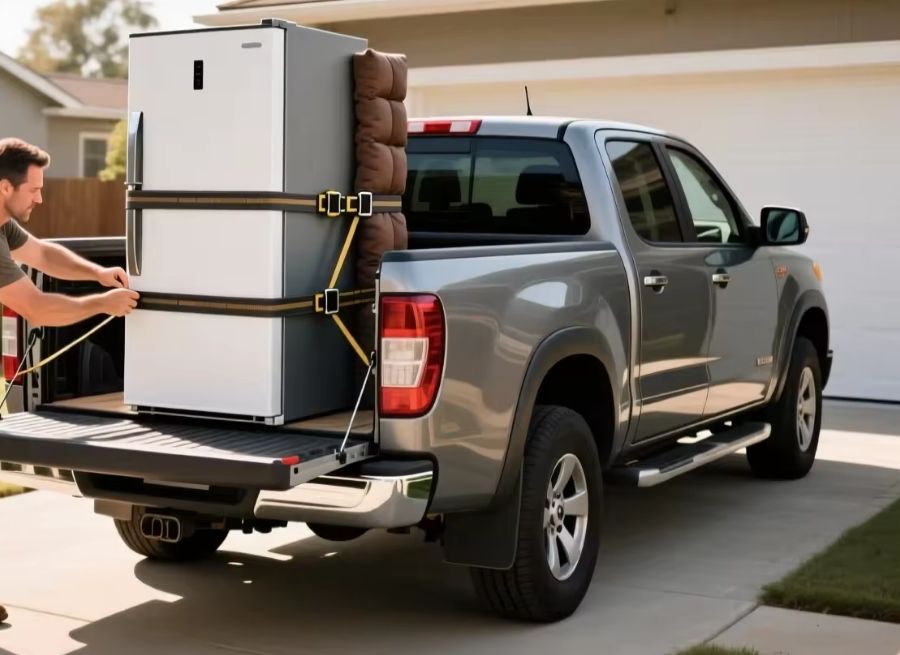 can you transport a refrigerator on its back